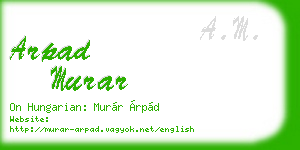 arpad murar business card